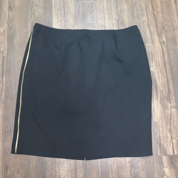 Calvin Klein black military stripe professional normcore skirt - Picture 1 of 4